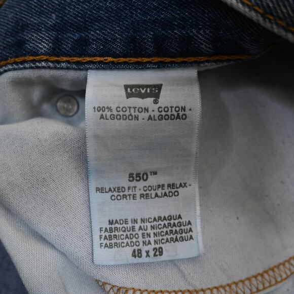 Levi's Men's 48X29 Vintage 550 Relaxed Fit Straight Leg Jean - Picture 9 of 10